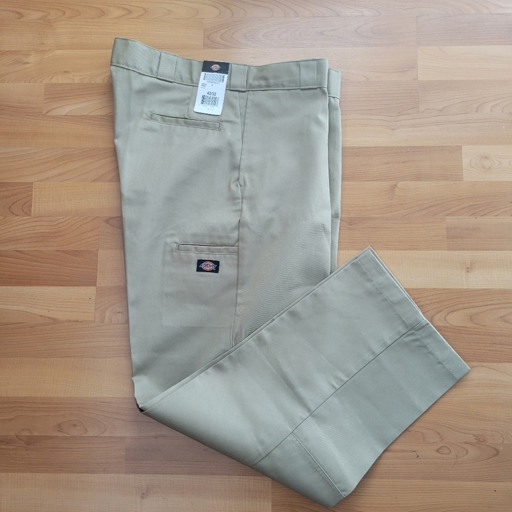 dickies Men's Loose Fit Double Knee Work Pants in Khaki Size 42/32 NWT - Picture 6 of 8